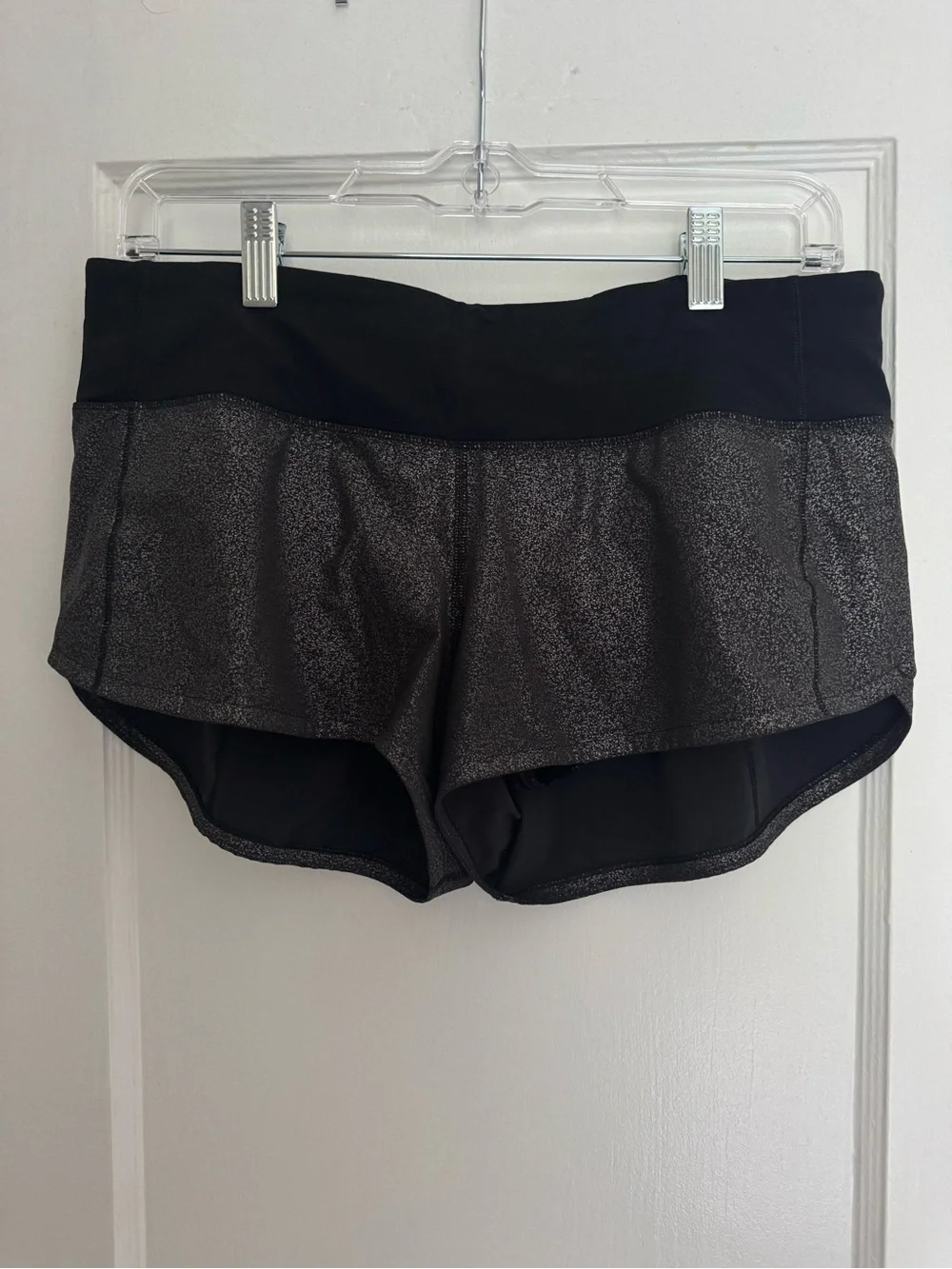 lululemon athletica Black Metallic Sparkle Athletic Shorts